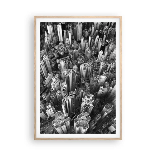 Een poster in een licht eiken lijst - Nog steeds hoger en hoger - 70x100 cm