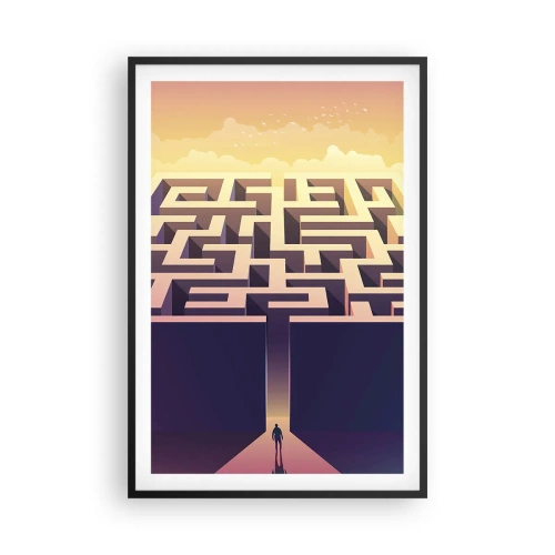 Poster in een zwarte lijst - Beslissingstijd - 61x91 cm