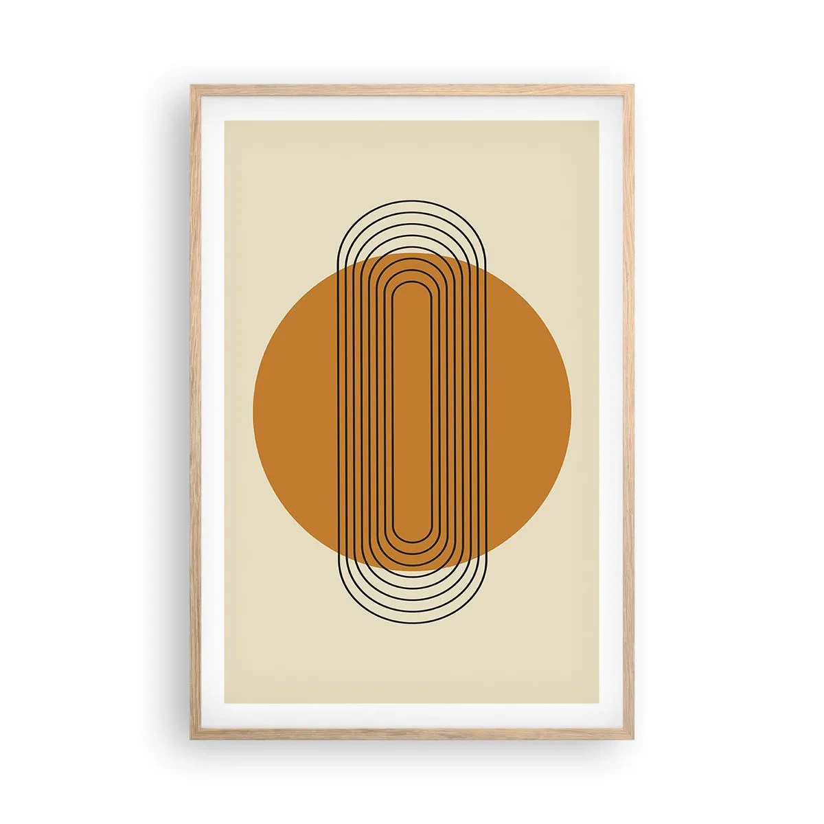 Een poster in een licht eiken lijst - Perfect plan - 61x91 cm