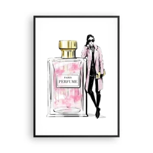 Poster in een zwarte lijst - Parijse sensualiteit - 70x100 cm