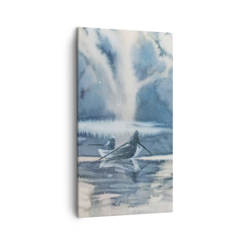 Schilderen op canvas - Vissers in hun paradijs - 45x80 cm