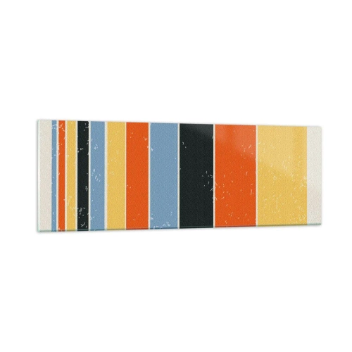 Schilderen op glas - Muzieknotatie - 90x30 cm