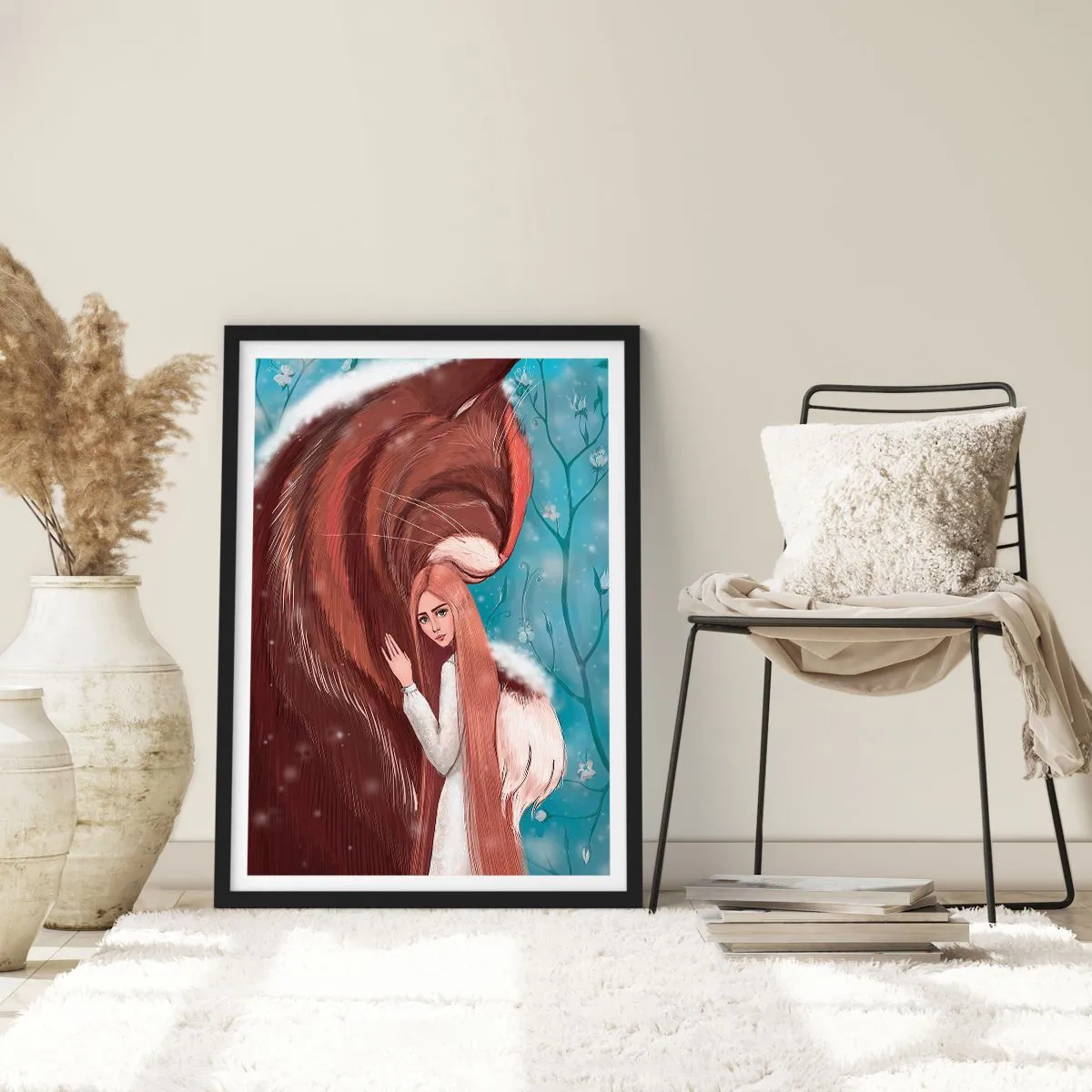 Poster in een zwarte lijst - Welkom in het sprookje - 70x100 cm