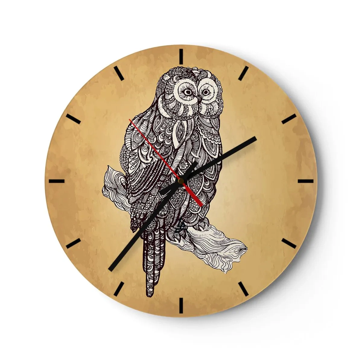 Wandklok - Klok - Ingewikkelde ornamenten van wijsheid - 40x40 cm