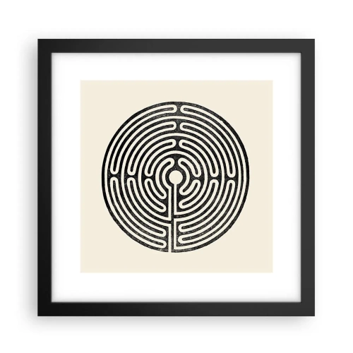 Poster in een zwarte lijst - Mysterieuze orde - 30x30 cm