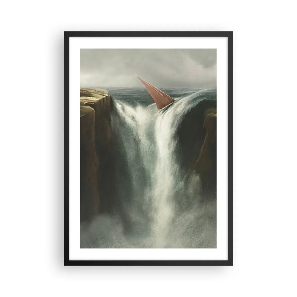 Poster in een zwarte lijst - Een waarschuwing voor het leven - 50x70 cm