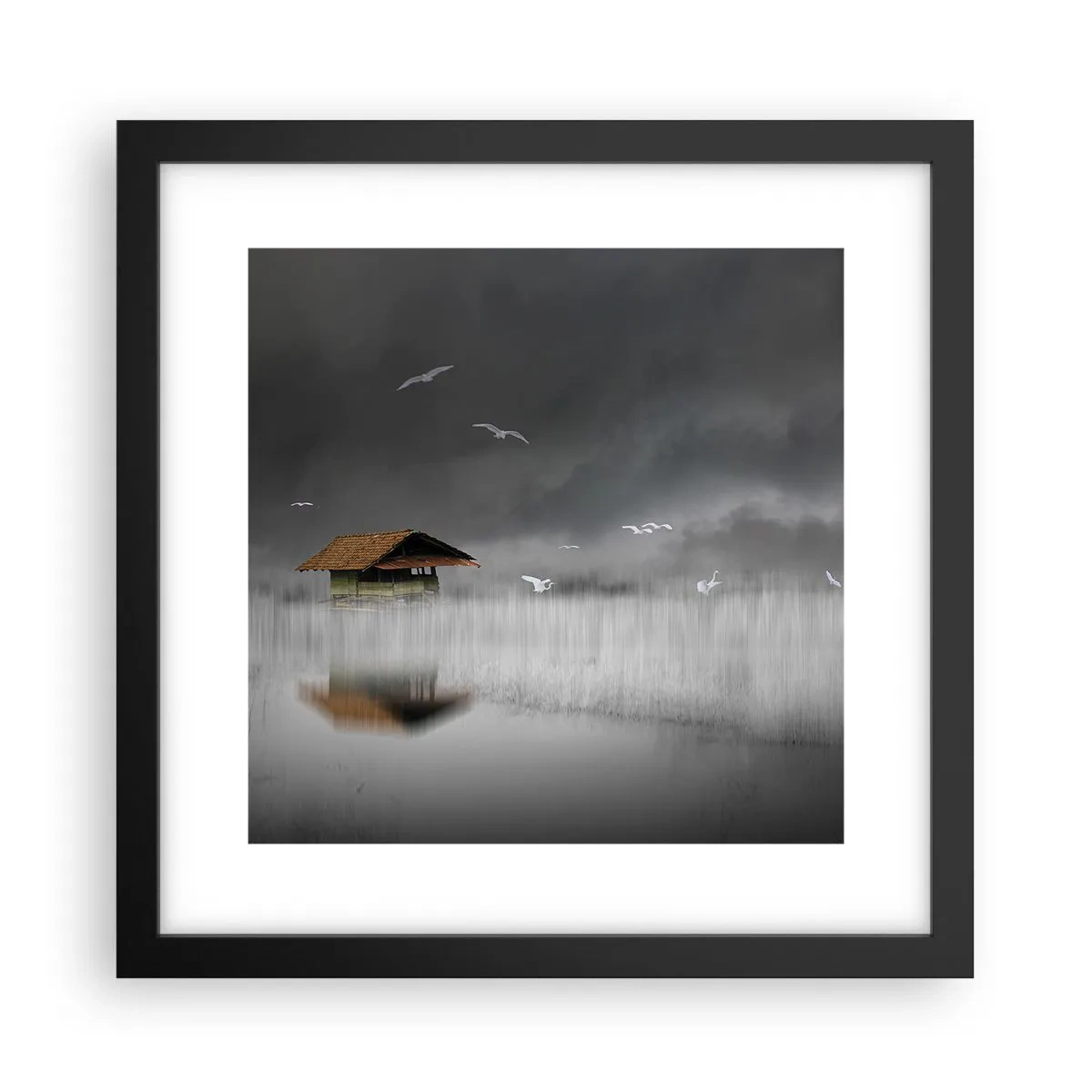 Poster in een zwarte lijst - Beschutting tegen regen - 30x30 cm