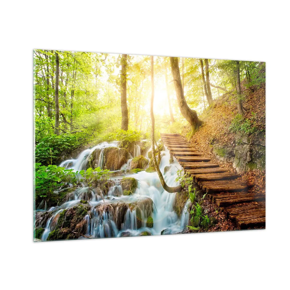 Schilderen op glas - Een felbegeerde koelte - 100x70 cm