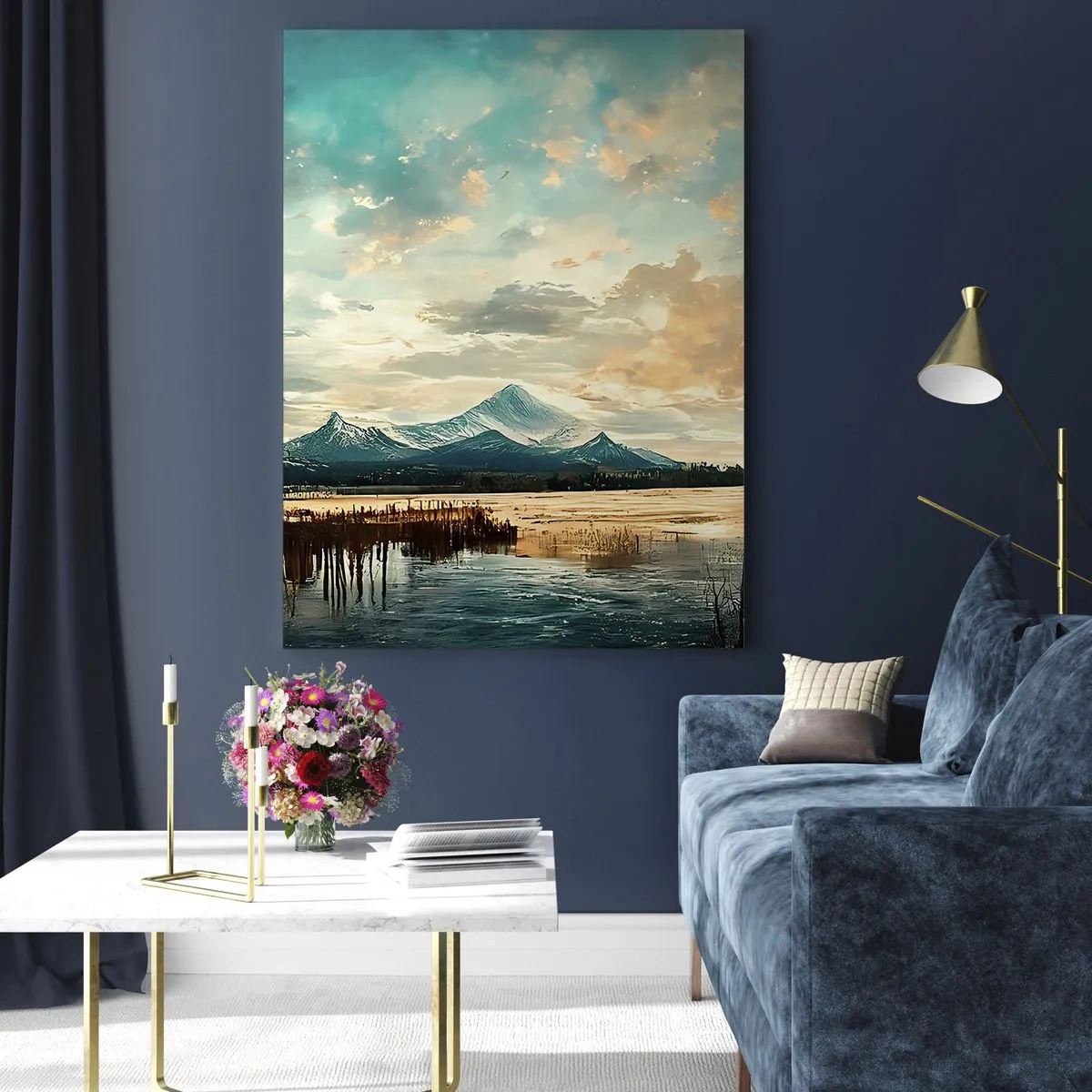 Schilderen op glas - Onder bescherming van de hemel - 50x70 cm