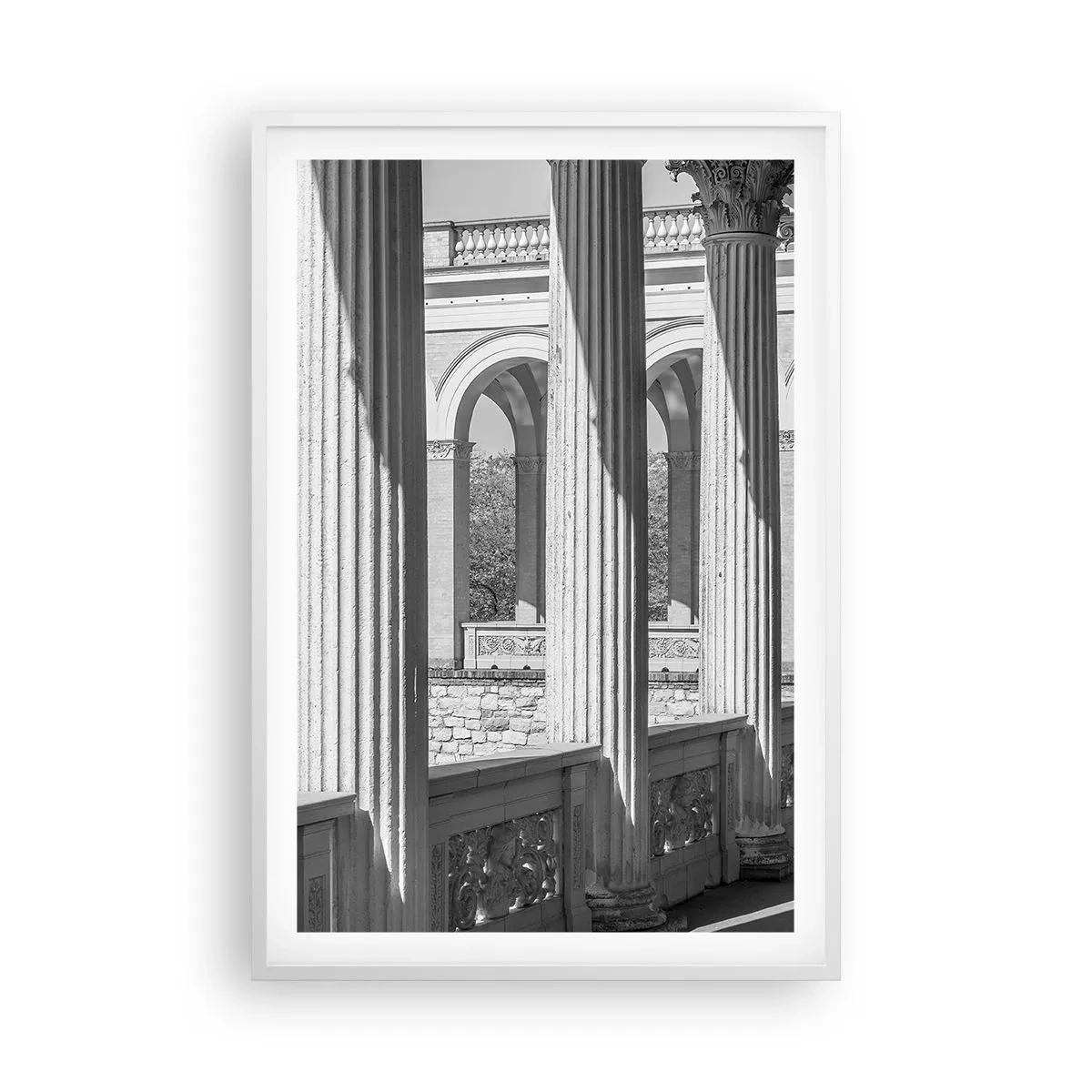 Poster in een witte lijst - Zonnige arcade - 61x91 cm
