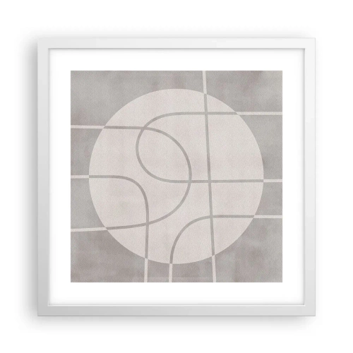 Poster in een witte lijst - Rond en rechtdoor - 40x40 cm