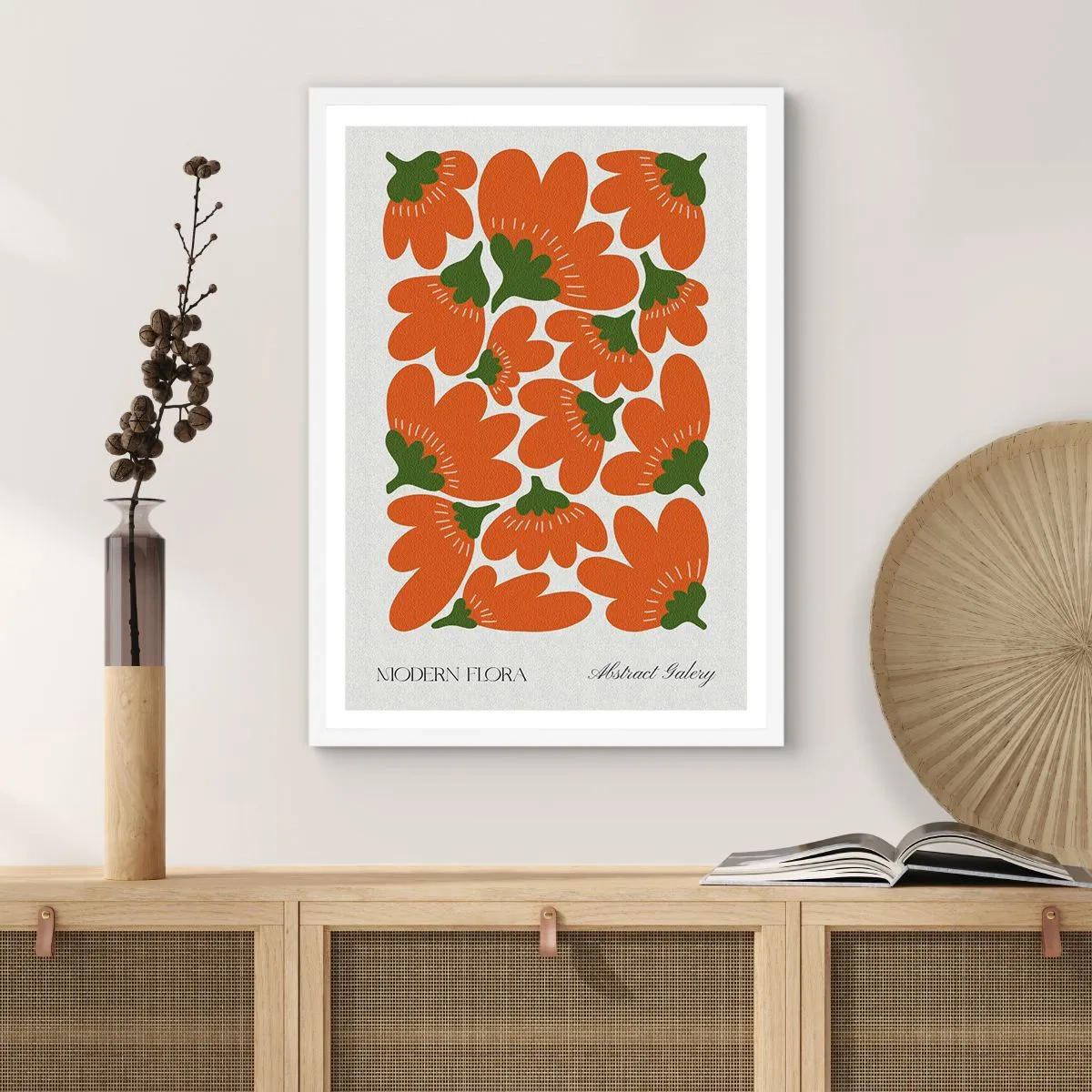 Poster in een witte lijst - Uit het leven van bloemen - 30x40 cm