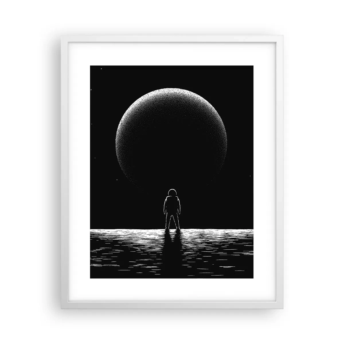 Poster in een witte lijst - Oog in oog - 40x50 cm