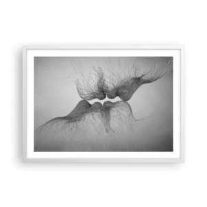 Poster in een witte lijst - Kus van de wind - 70x50 cm
