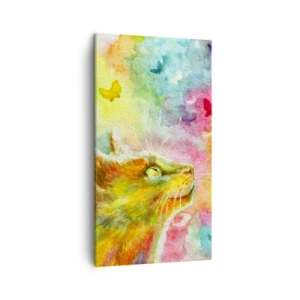 Schilderen op canvas - Baju-baju in het kattenparadijs - 45x80 cm