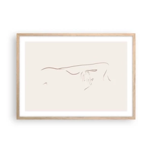 Een poster in een licht eiken lijst - De vorm van verlangen - 70x50 cm