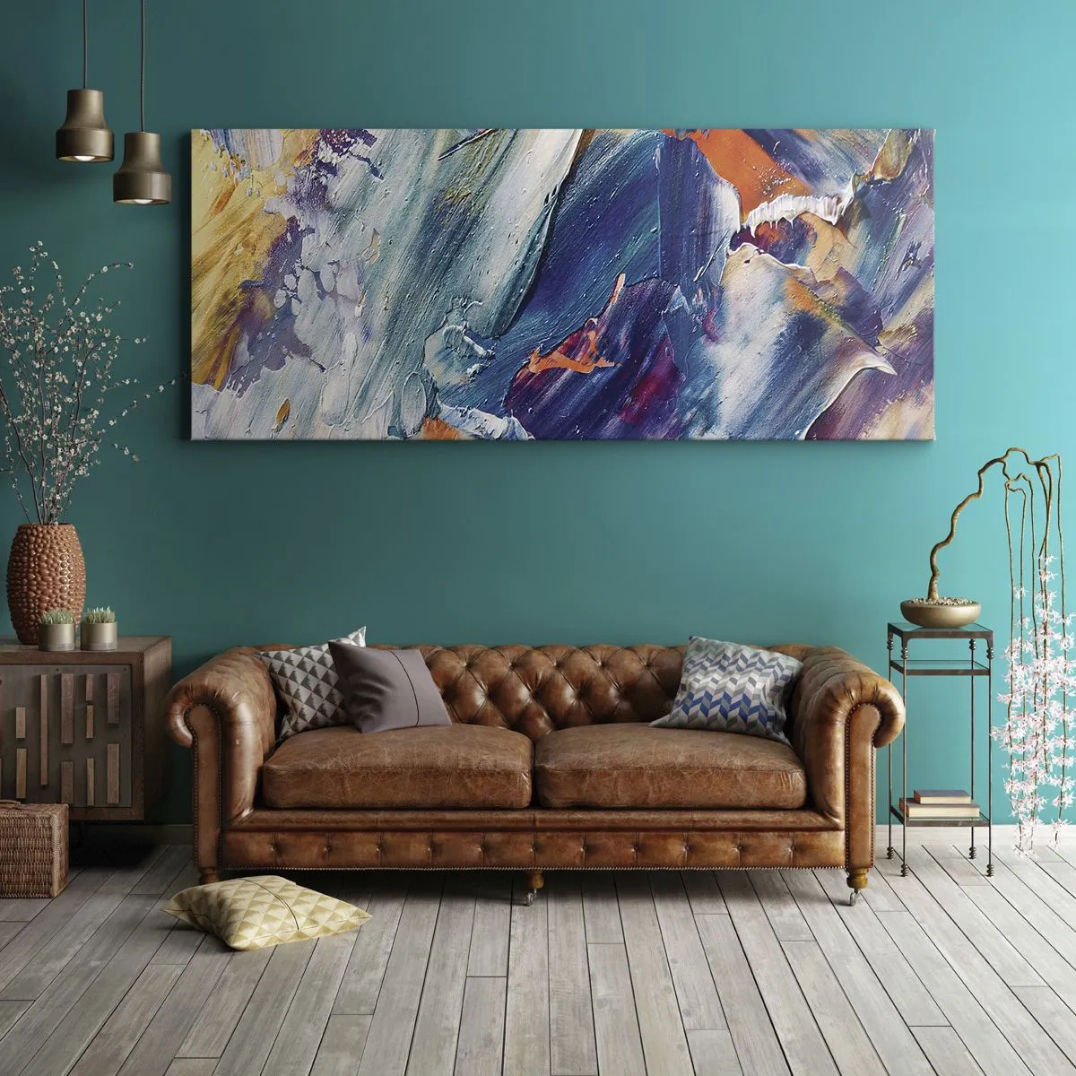 Schilderen op canvas - Kleur verwarring - 160x50 cm