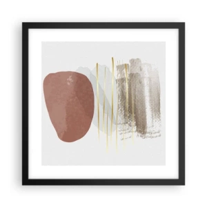 Poster in een zwarte lijst - Abstracte zuilengalerij - 40x40 cm