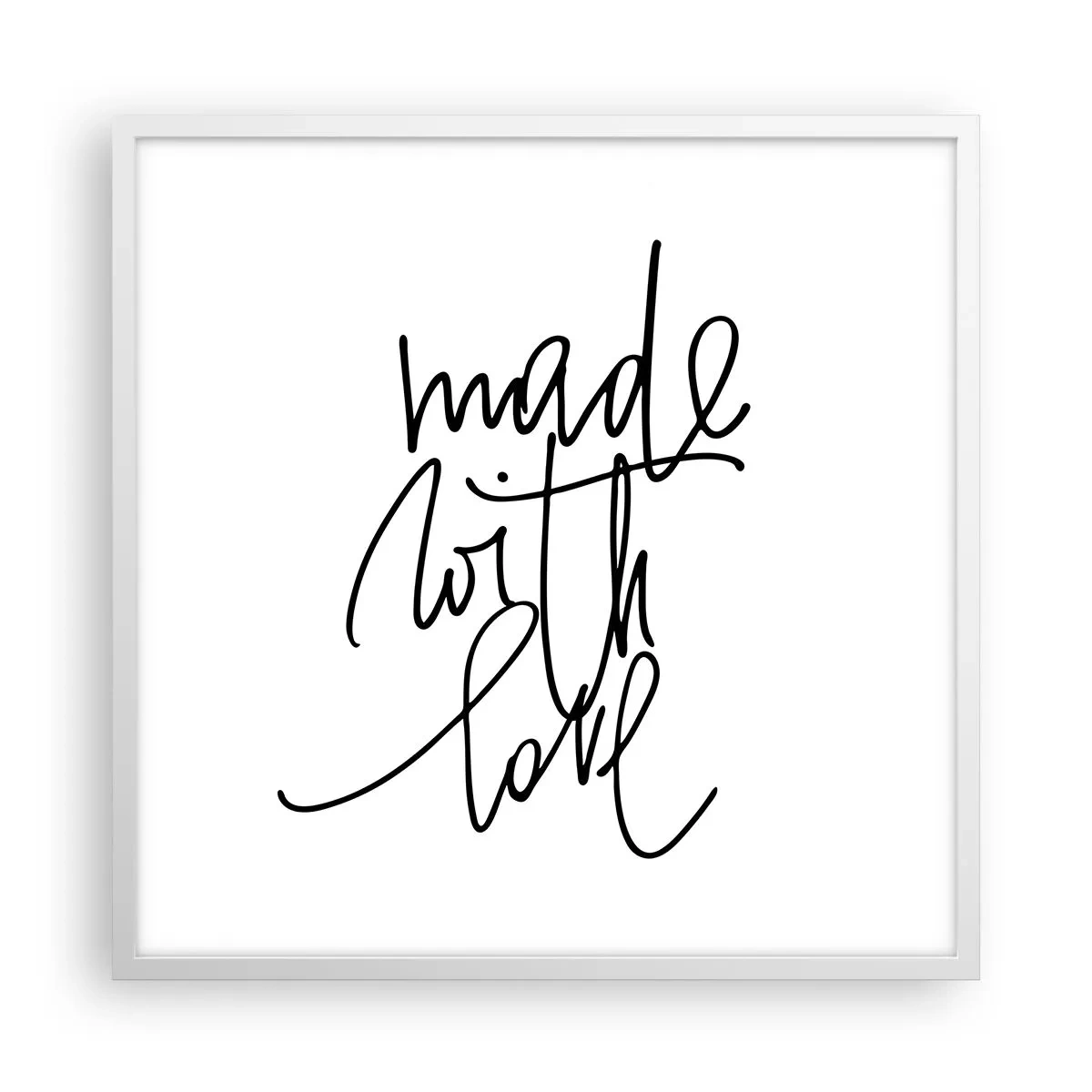 Poster in een witte lijst - Het beste merk - 60x60 cm
