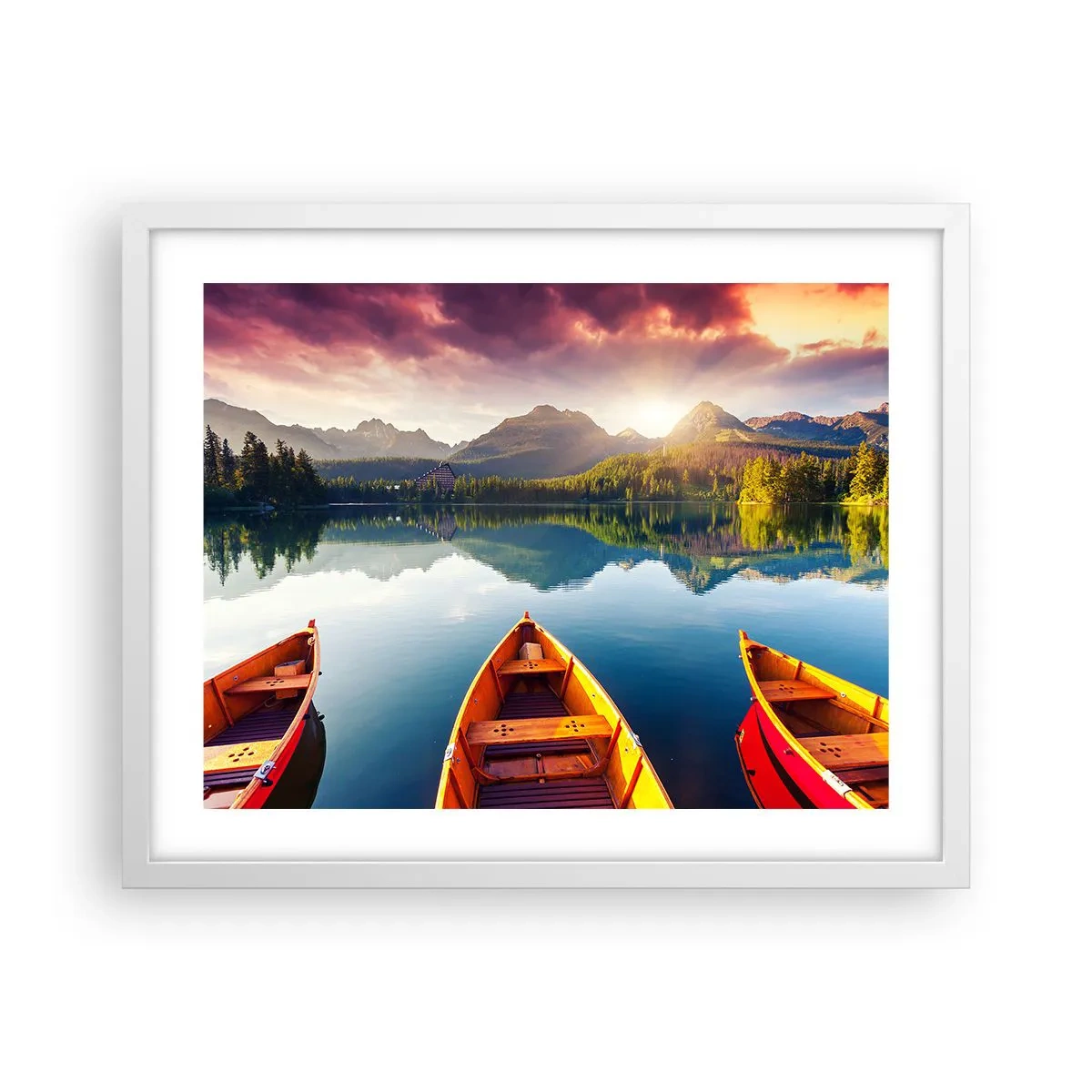 Poster in een witte lijst - Niets tegen de natuur - 50x40 cm