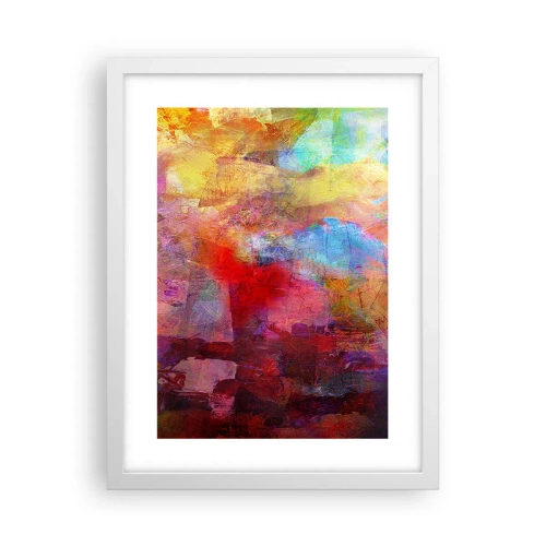Poster in een witte lijst - Kijk in de regenboog - 30x40 cm