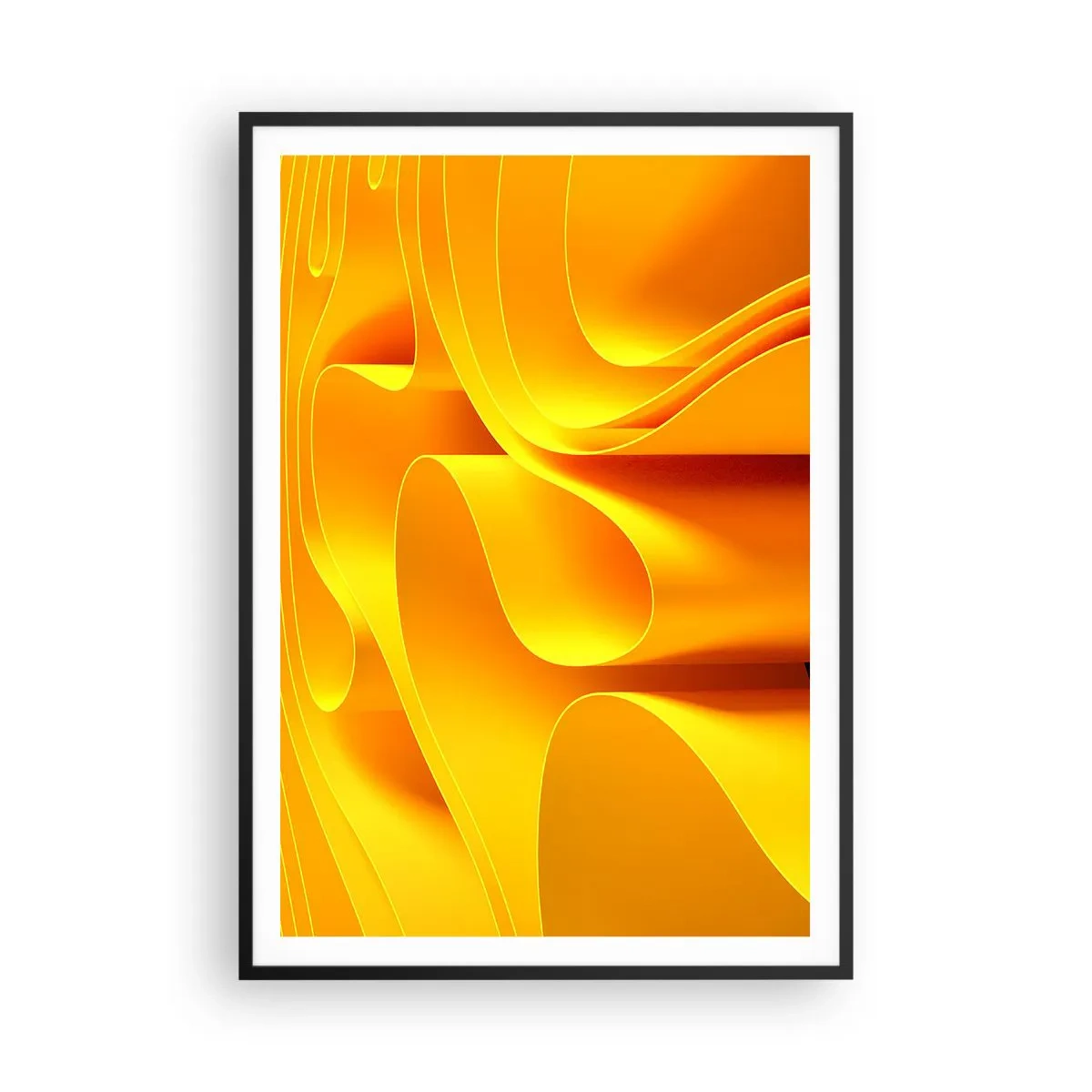 Poster in een zwarte lijst - Als de golven van de zon - 70x100 cm