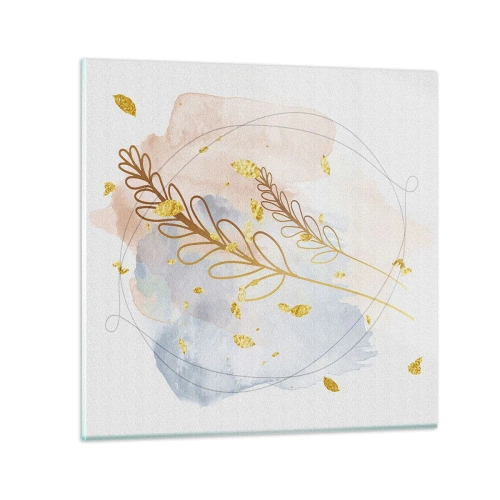 Schilderen op glas - Gouden explosie - 30x30 cm
