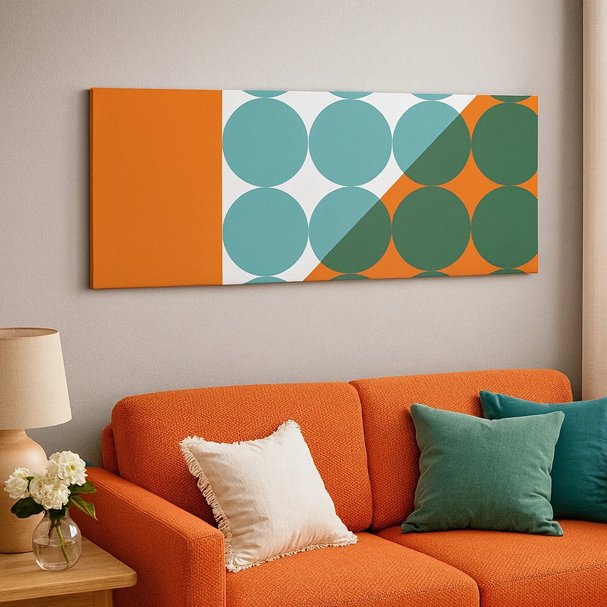 Schilderen op canvas - Omhoog en diagonaal - 30x30 cm