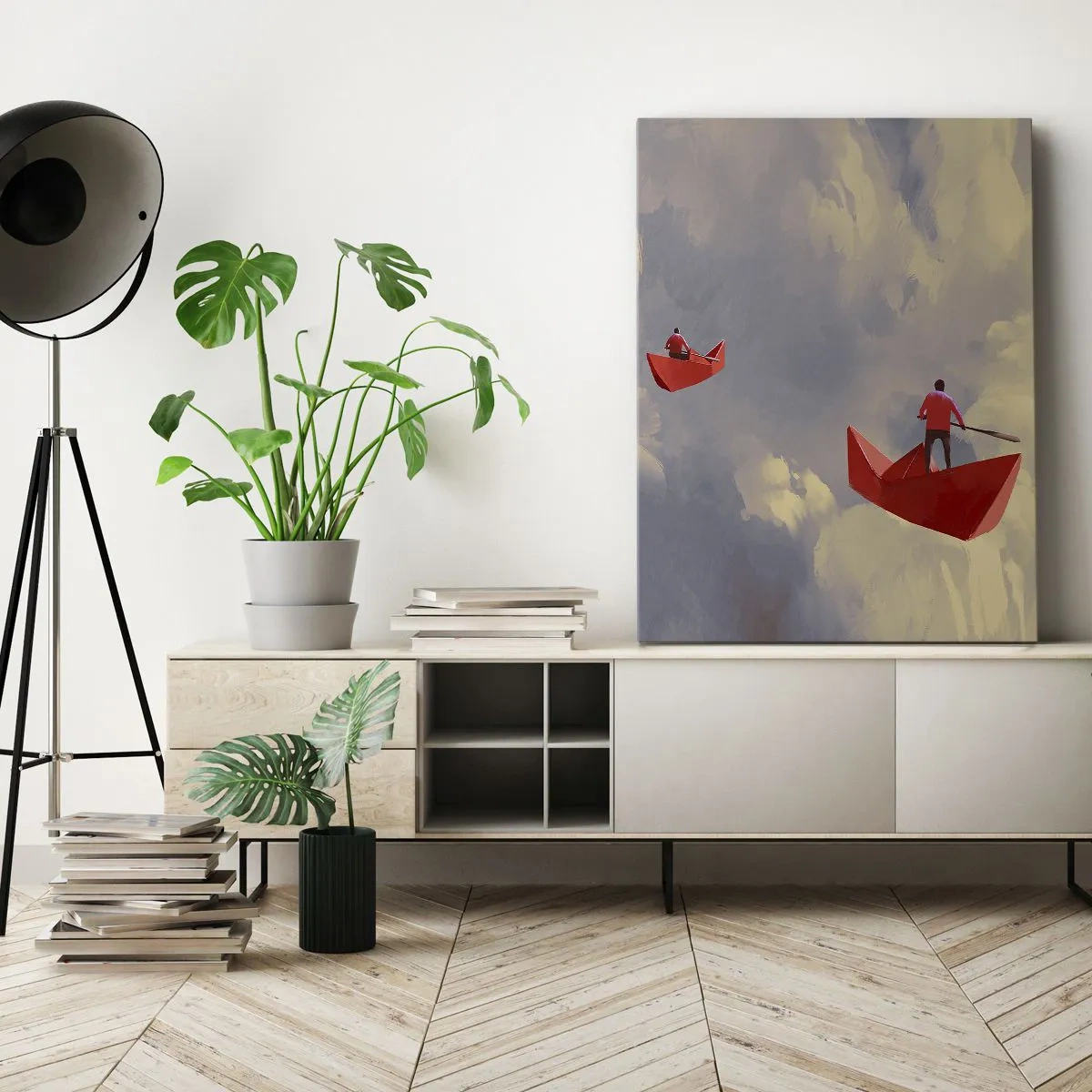 Schilderen op canvas - Dromers expeditie - 65x120 cm