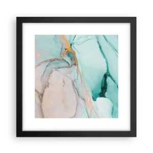 Poster in een zwarte lijst - Een dans van vormen en kleuren - 30x30 cm