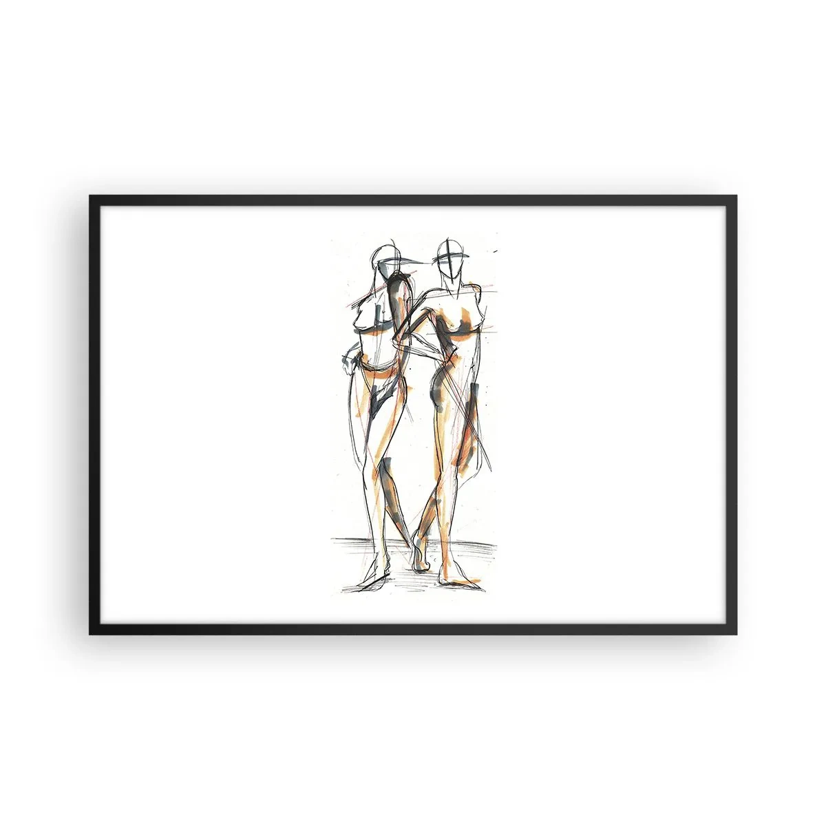Poster in een zwarte lijst - Een studie van genade - 91x61 cm