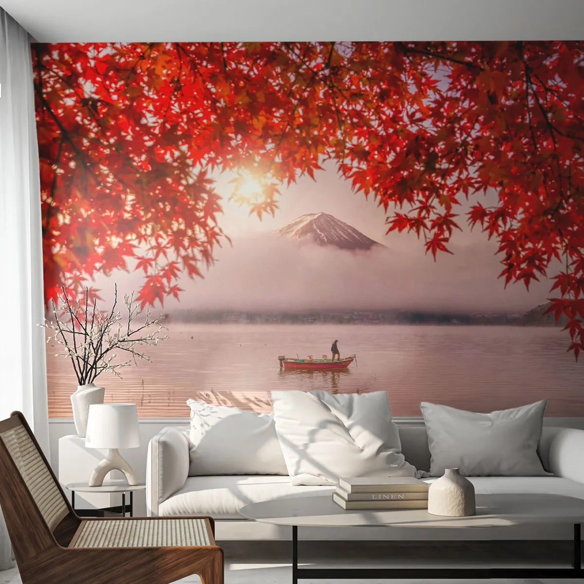 Fotobehang Premium Sand - In het Japanse klimaat - Landschap, Meer, Japan - 100x70 cm