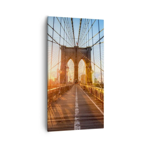 Schilderen op canvas - Op de gouden brug - 55x100 cm
