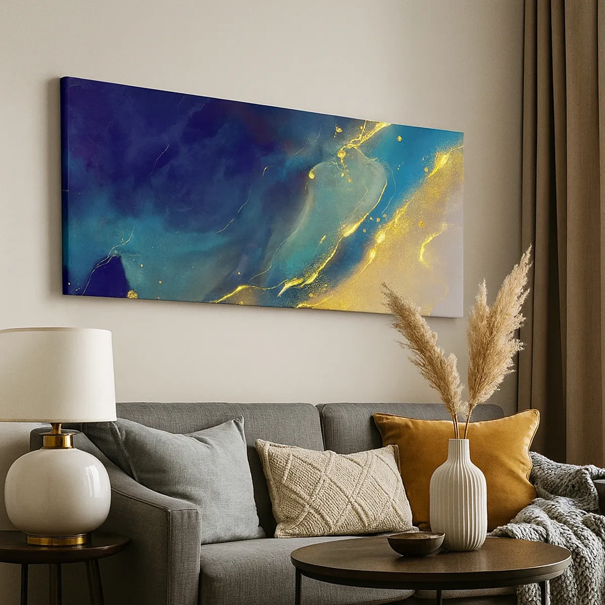 Schilderen op canvas - De gouden poel - 30x30 cm