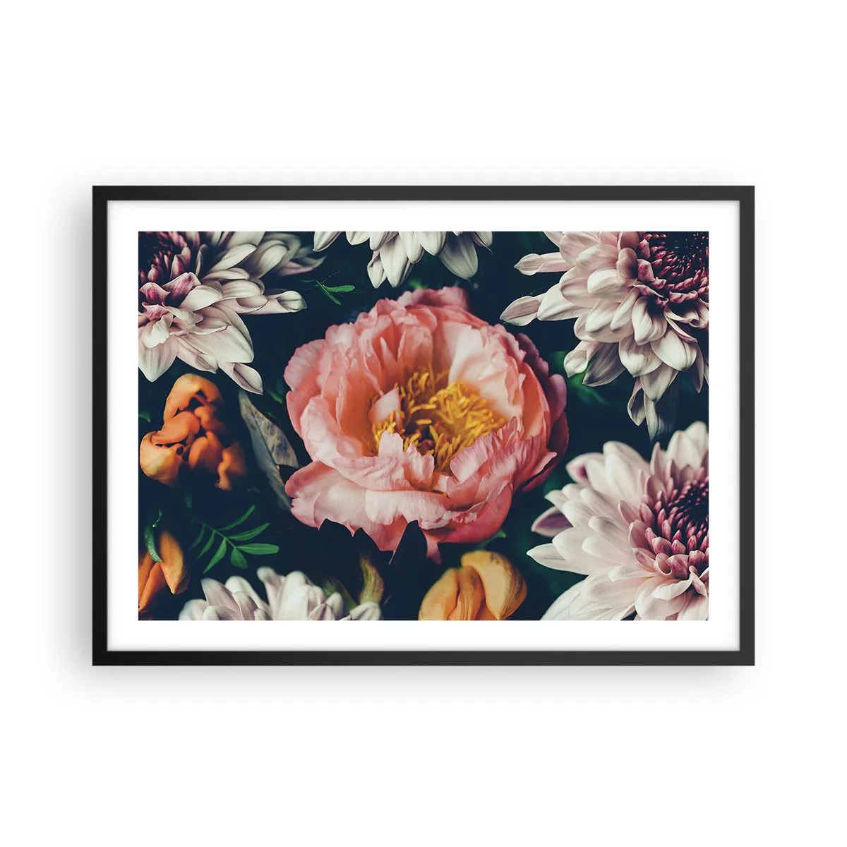 Poster in een zwarte lijst - Met barokke pracht - 70x50 cm