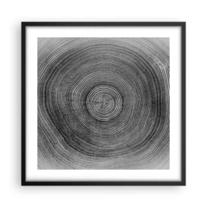 Poster in een zwarte lijst - Teken van de tijden - 50x50 cm