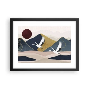 Poster in een zwarte lijst - Het is weer een dag GEGAAN - 40x30 cm