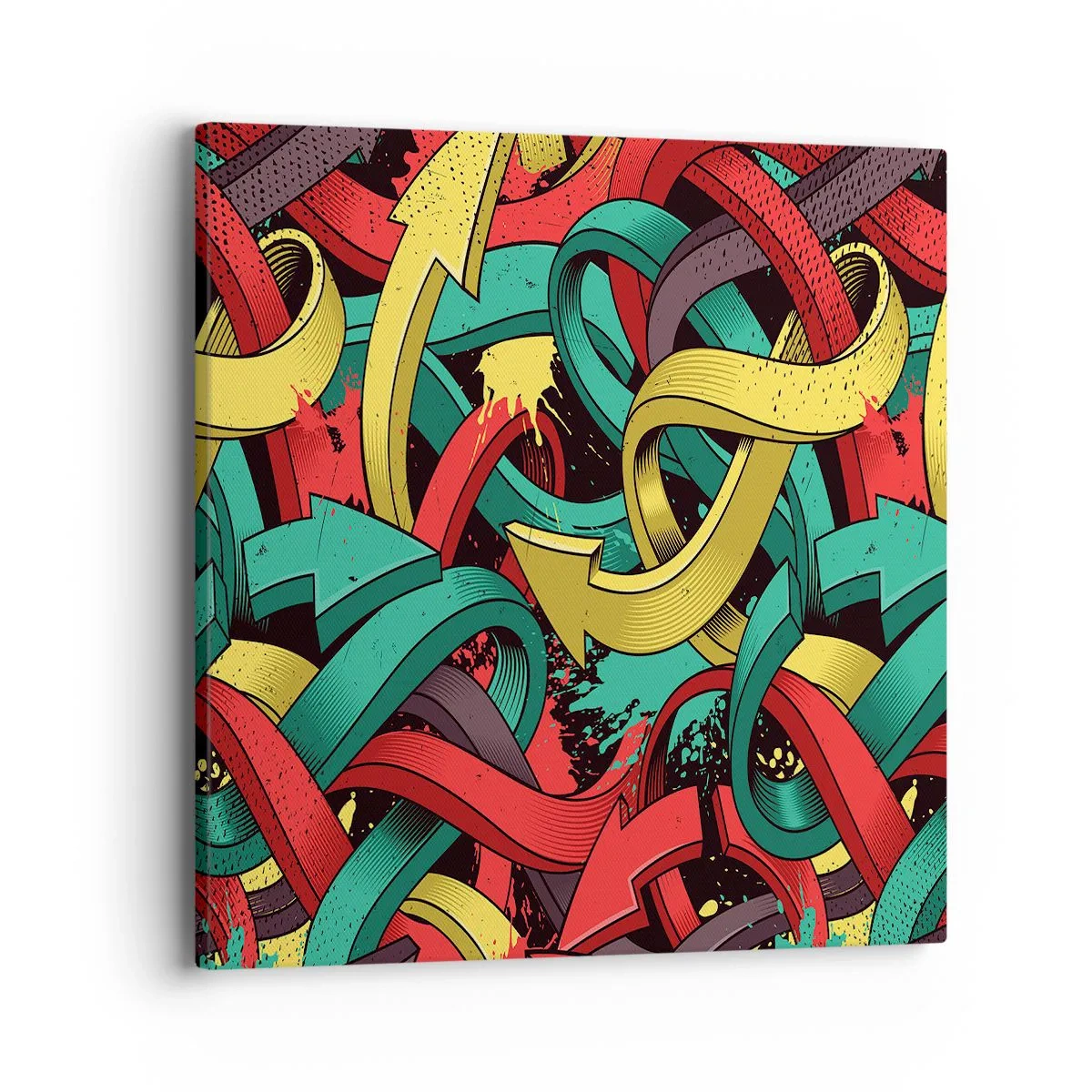 Schilderen op canvas - Welke weg naar het doel? - 40x40 cm