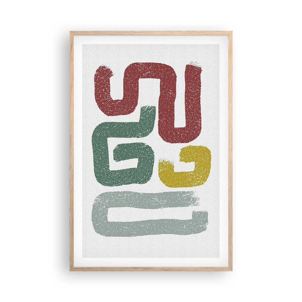 Een poster in een licht eiken lijst - In een onbekende taal - 61x91 cm