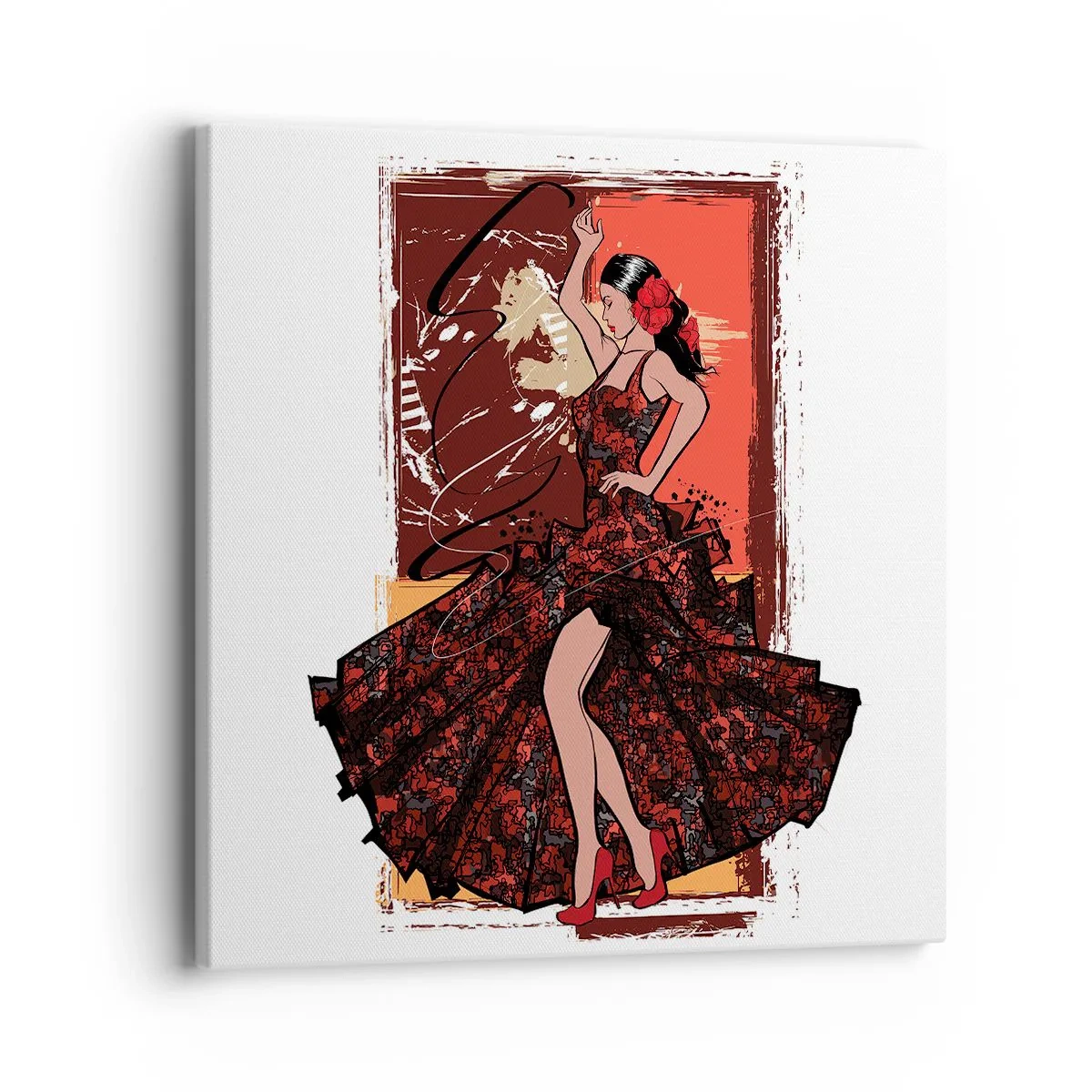 Schilderen op canvas - Op het ritme van het hart - 40x40 cm