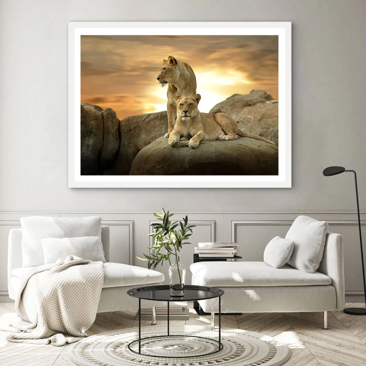 Poster in een witte lijst - Koninklijke majesteit - 40x30 cm