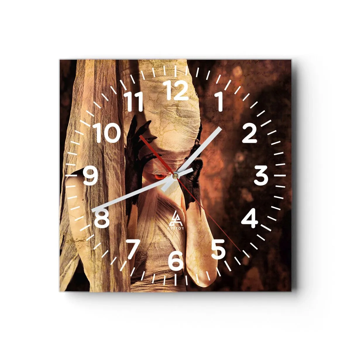 Wandklok - Klok - Tussen goed en kwaad - 40x40 cm