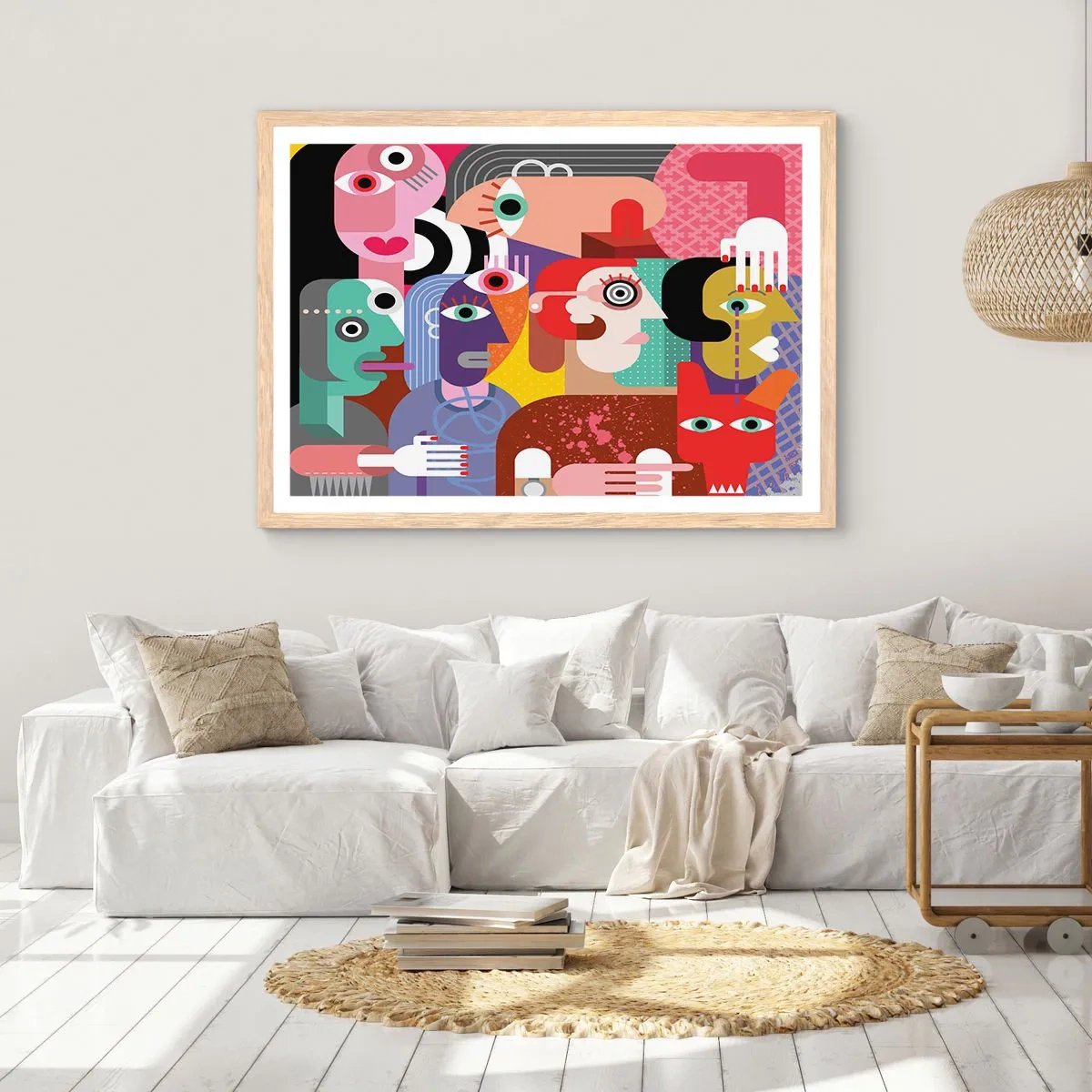 Een poster in een licht eiken lijst - Wij zijn van de heer Picasso - 91x61 cm