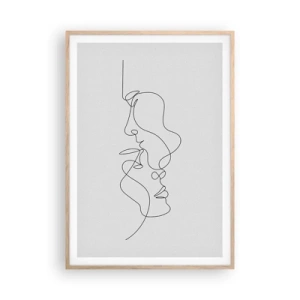 Een poster in een licht eiken lijst - De hitte van bittere verlangens - 70x100 cm