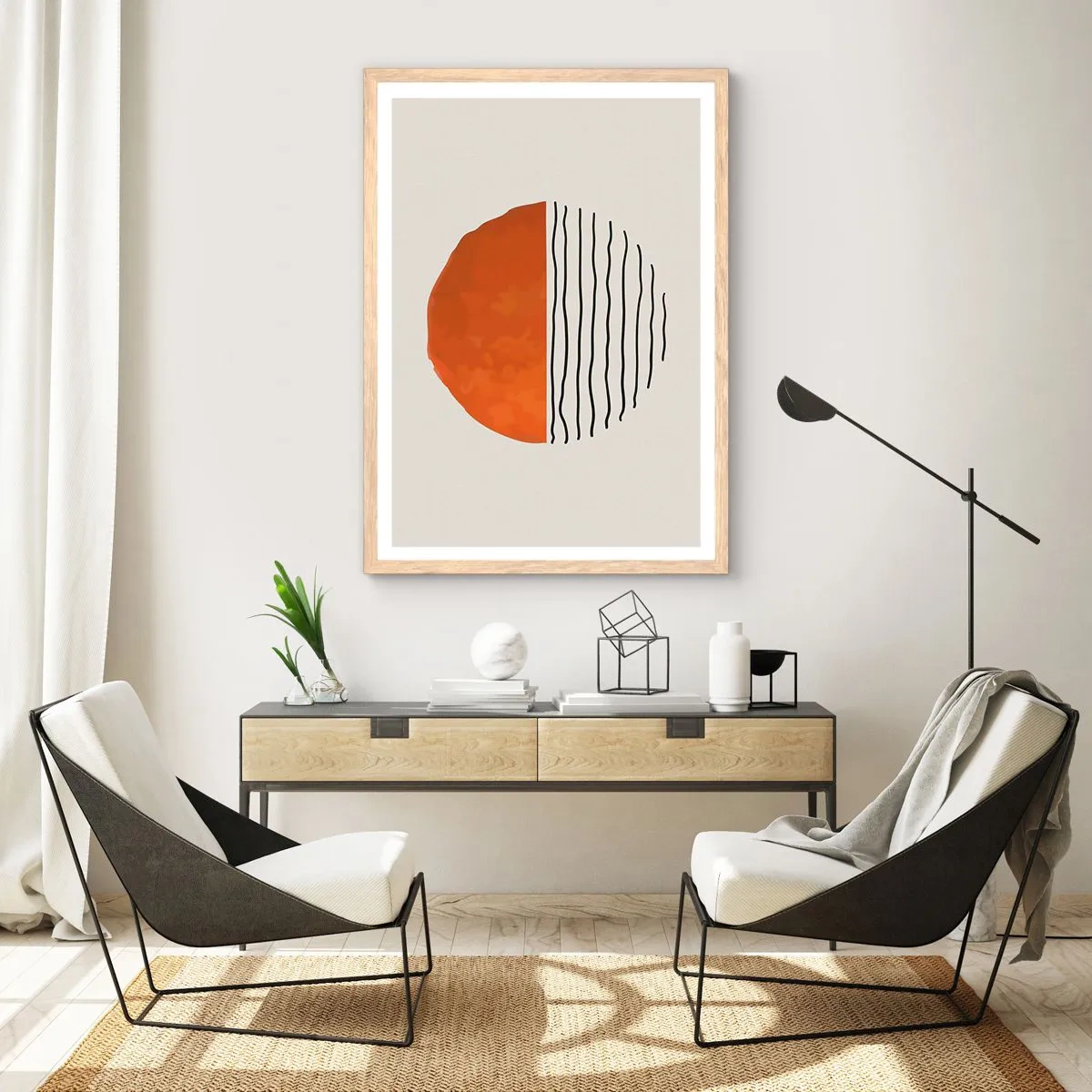 Een poster in een licht eiken lijst - In het Japanse klimaat - 61x91 cm