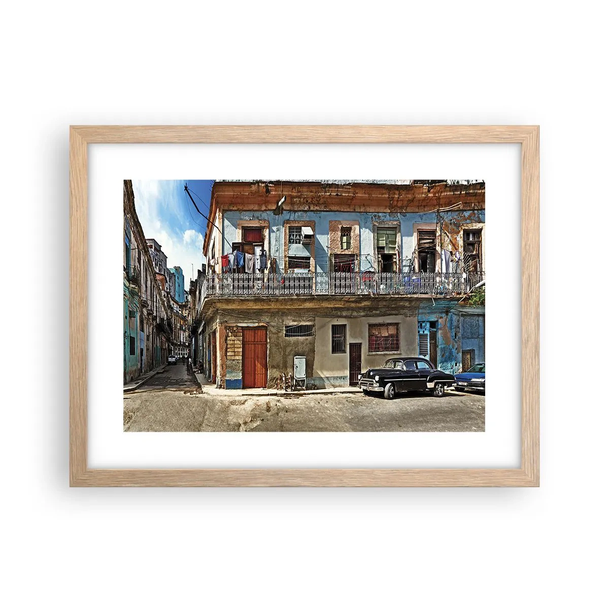 Een poster in een licht eiken lijst - Havana-vibes - 40x30 cm
