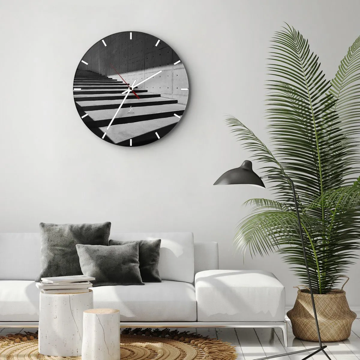 Wandklok - Klok - De rauwe schoonheid van het modernisme - 40x40 cm
