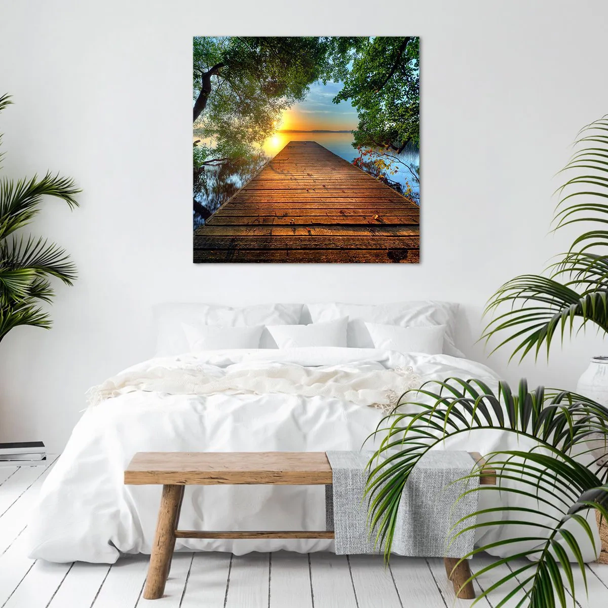 Schilderen op canvas - Neem de tijd, ga zitten - 50x50 cm