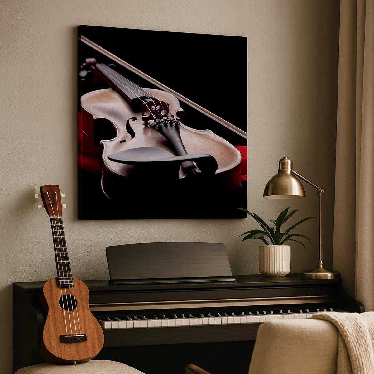 Schilderen op canvas - Muziek van gevoelens - 30x30 cm