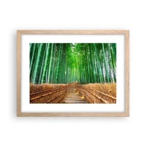 Een poster in een licht eiken lijst - De essentie van de aziatische natuur - 40x30 cm
